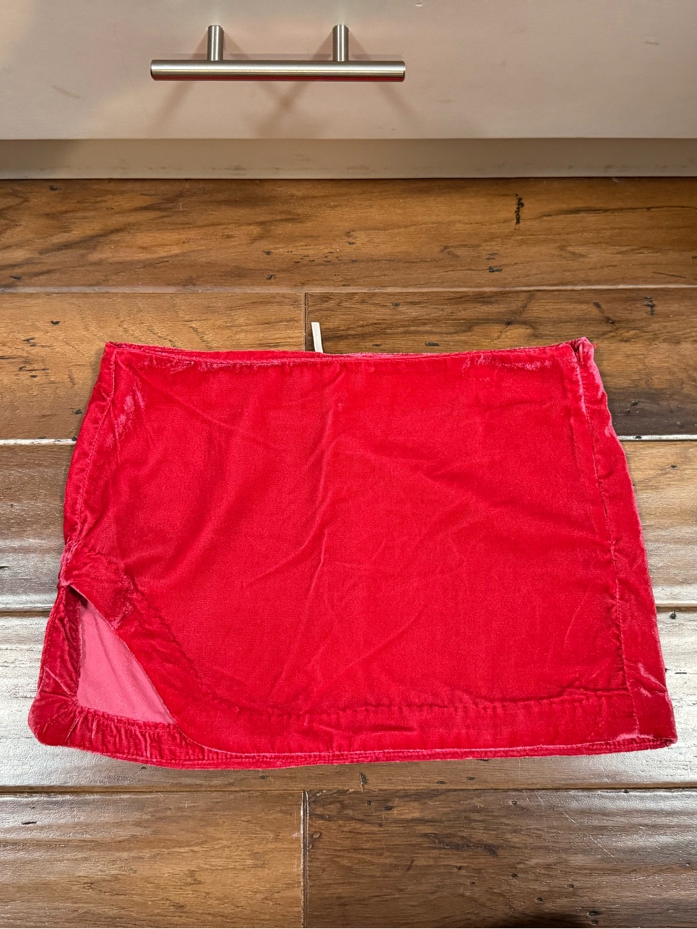 Free People hot pink  Velvet Mini Skirt